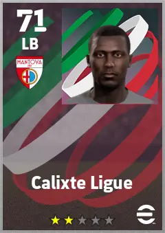 Calixte Ligue eFootball 2026 player card — 71 OVR LB