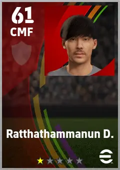 Ratthathammanun D. eFootball 2026 player card — 61 OVR CMF
