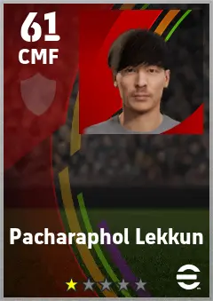 Pacharaphol Lekkun eFootball 2026 player card — 61 OVR CMF