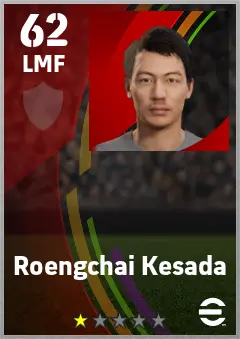 Roengchai Kesada eFootball 2026 player card — 62 OVR LMF