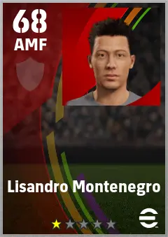 Lisandro Montenegro eFootball 2026 player card — 68 OVR AMF