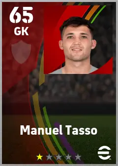 Manuel Tasso eFootball 2026 player card — 65 OVR GK