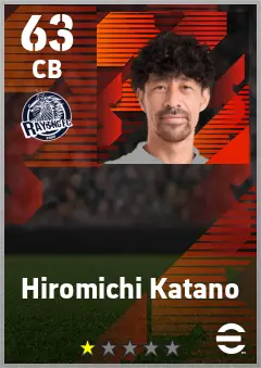 Hiromichi Katano eFootball 2026 player card — 63 OVR CB