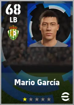 Mario Garcia eFootball 2026 player card — 68 OVR LB