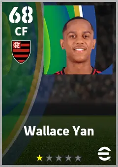 Wallace Yan eFootball 2026 player card — 68 OVR CF