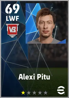 Alexi Pitu eFootball 2026 player card — 69 OVR LWF
