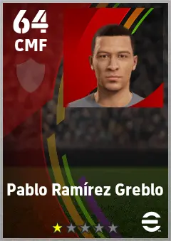 Pablo Ramirez Greblo eFootball 2026 player card — 64 OVR CMF