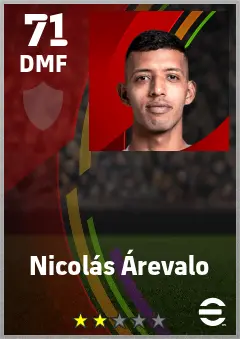 Nicolas Arevalo eFootball 2026 player card — 71 OVR DMF