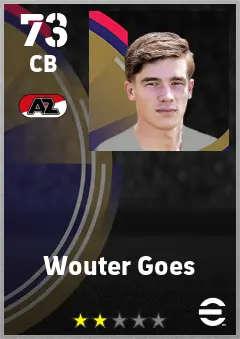 Wouter Goes eFootball 2026 player card — 73 OVR CB