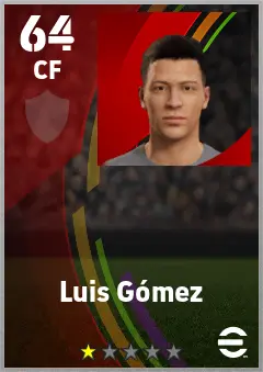 Luis Gomez eFootball 2026 player card — 64 OVR CF