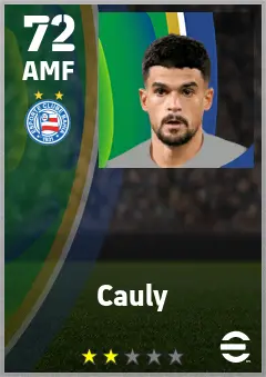 Cauly eFootball 2026 player card — 72 OVR AMF