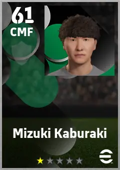 Mizuki Kaburaki eFootball 2026 player card — 61 OVR CMF