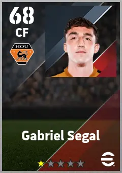 Gabriel Segal eFootball 2026 player card — 68 OVR CF