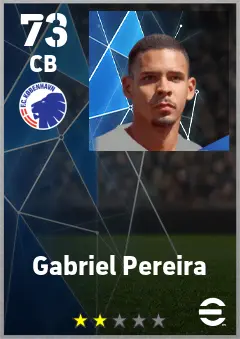 Gabriel Pereira eFootball 2026 player card — 73 OVR CB