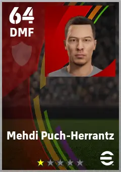Mehdi Puch-Herrantz eFootball 2026 player card — 64 OVR DMF