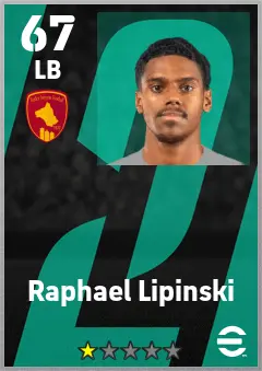 Raphael Lipinski eFootball 2026 player card — 67 OVR LB