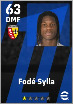 Fode Sylla eFootball 2026 player card — 63 OVR DMF
