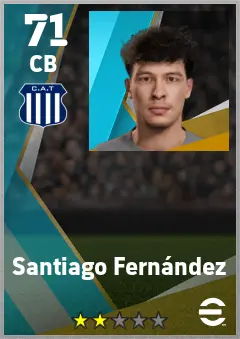Santiago Fernandez eFootball 2026 player card — 71 OVR CB