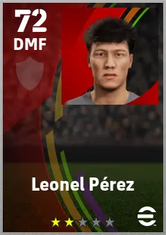 Leonel Perez eFootball 2026 player card — 72 OVR DMF