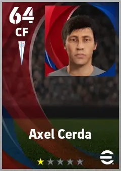 Axel Cerda eFootball 2026 player card — 64 OVR CF