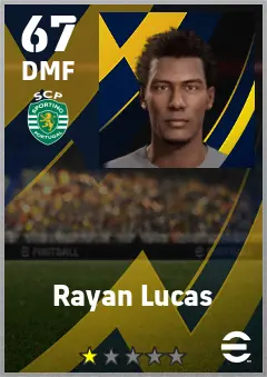 Rayan Lucas eFootball 2026 player card — 67 OVR DMF