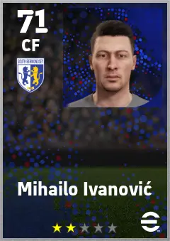 Mihailo Ivanovic eFootball 2026 player card — 71 OVR CF