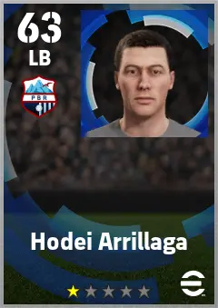 Hodei Arrillaga eFootball 2026 player card — 63 OVR LB