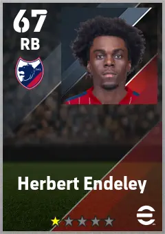 Herbert Endeley eFootball 2026 player card — 66 OVR RB