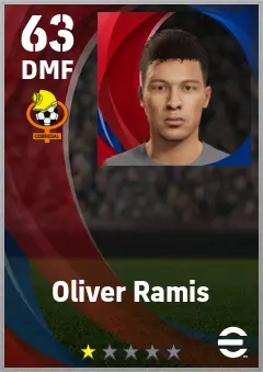 Oliver Ramis eFootball 2026 player card — 63 OVR DMF