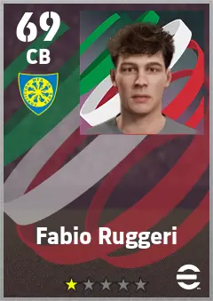 Fabio Ruggeri eFootball 2026 player card — 69 OVR CB
