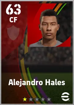 Alejandro Hales eFootball 2026 player card — 63 OVR CF
