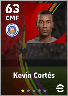 Kevin Cortes eFootball 2026 player card — 63 OVR CMF