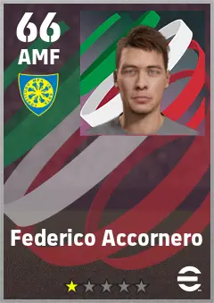 Federico Accornero eFootball 2026 player card — 66 OVR AMF