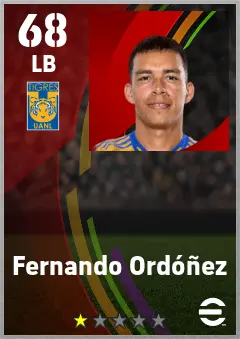 Fernando Ordonez eFootball 2026 player card — 68 OVR LB