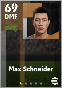Max Schneider eFootball 2026 player card — 69 OVR DMF