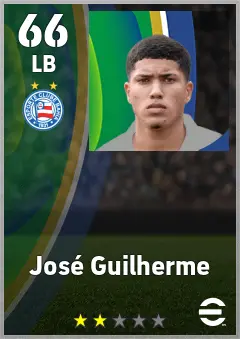 Jose Guilherme eFootball 2026 player card — 66 OVR LB