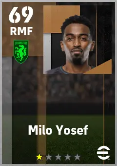 Milo Yosef eFootball 2026 player card — 69 OVR RMF