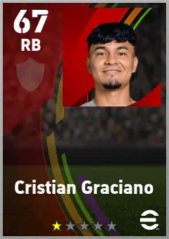 Cristian Graciano eFootball 2026 player card — 67 OVR RB