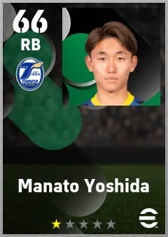 Manato Yoshida eFootball 2026 player card — 66 OVR RB