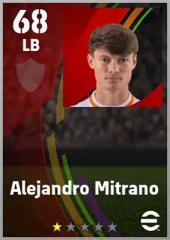 Alejandro Mitrano eFootball 2026 player card — 68 OVR LB