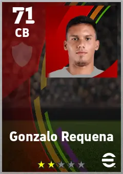 Gonzalo Requena eFootball 2026 player card — 71 OVR CB