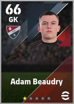 Adam Beaudry eFootball 2026 player card — 66 OVR GK