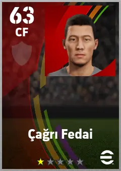 Cagri Fedai eFootball 2026 player card — 63 OVR CF