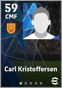 Carl Kristoffersen eFootball 2026 player card, 59 OVR CMF