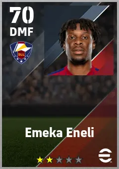 Emeka Eneli eFootball 2026 player card — 70 OVR DMF