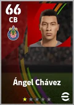 Angel Chavez eFootball 2026 player card — 66 OVR CB