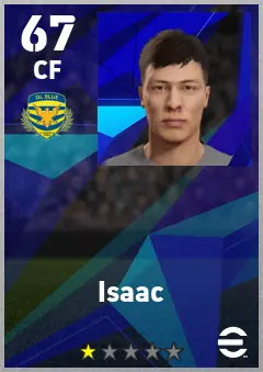 Isaac eFootball 2026 player card — 67 OVR CF