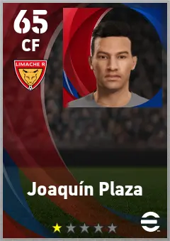 Joaquin Plaza eFootball 2026 player card — 65 OVR CF