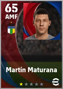 Martin Maturana eFootball 2026 player card — 65 OVR AMF