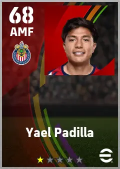 Yael Padilla eFootball 2026 player card — 68 OVR AMF